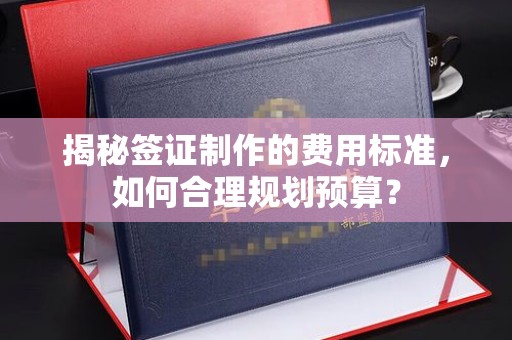 咸阳揭秘签证制作的费用标准，如何合理规划预算？
