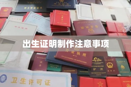 咸阳出生证明制作注意事项