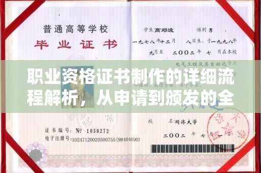 咸阳职业资格证书制作的详细流程解析，从申请到颁发的全方位指南