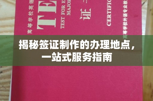 咸阳揭秘签证制作的办理地点，一站式服务指南